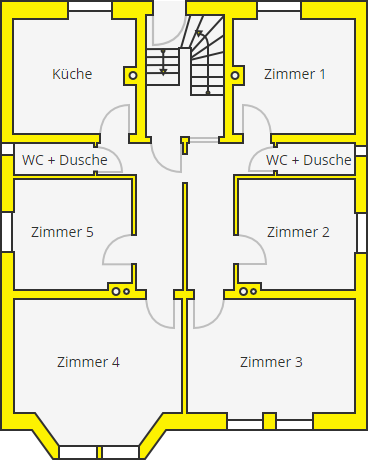 Grundriss 1980er Jahre WG